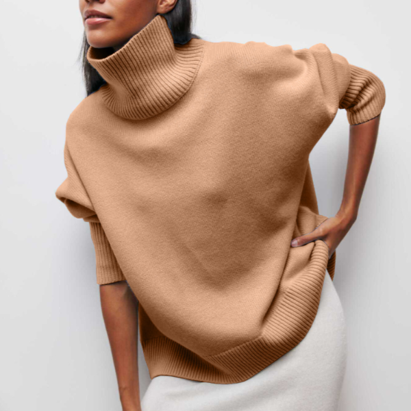 Katrielle - Bequemer Hoher Kragen Pullover