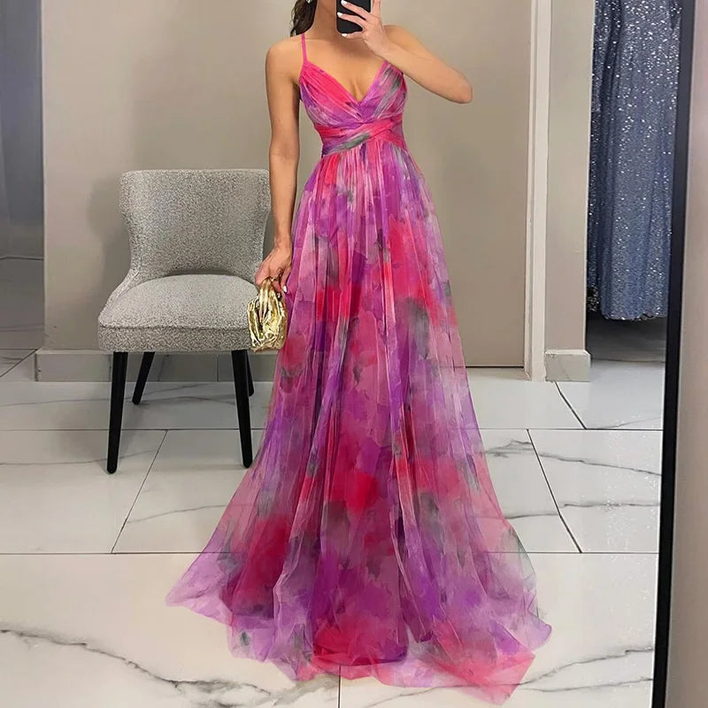 Giselle | Charmantes Maxikleid mit floralem Druck