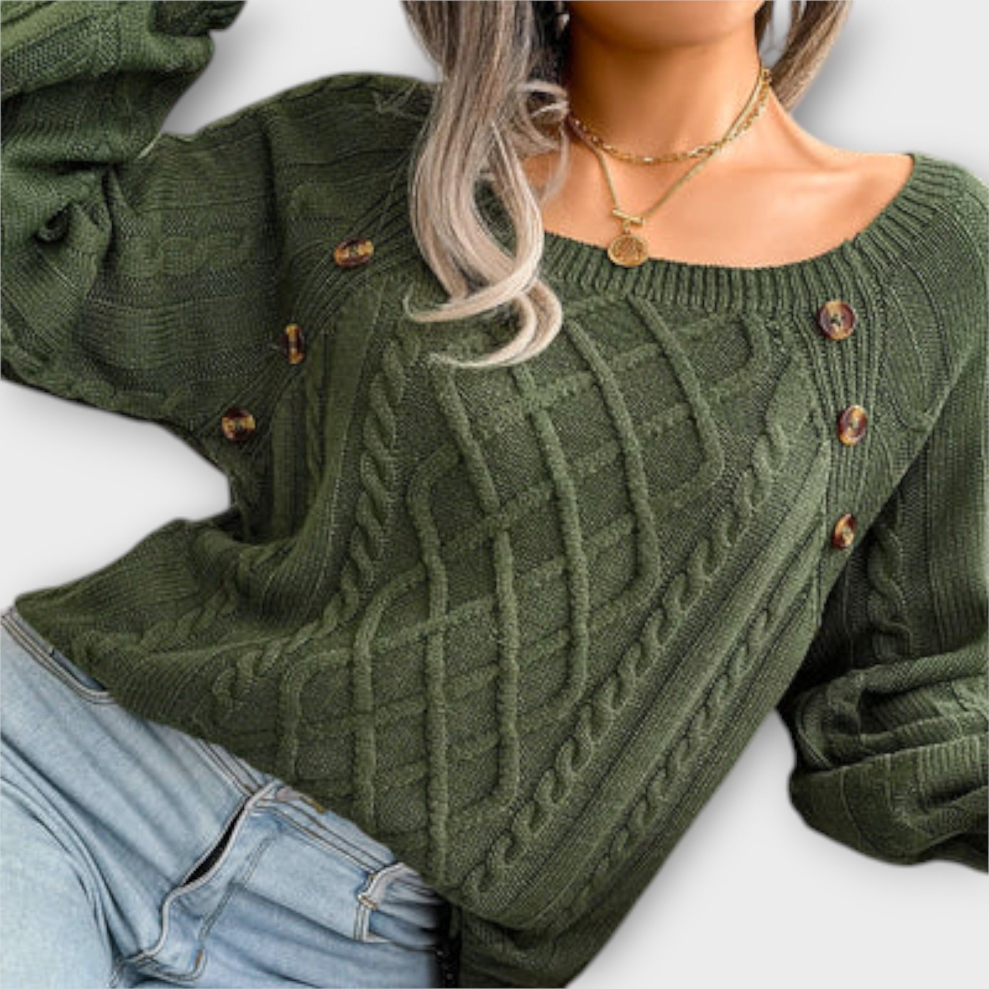 Malia - Knopfstrickpullover