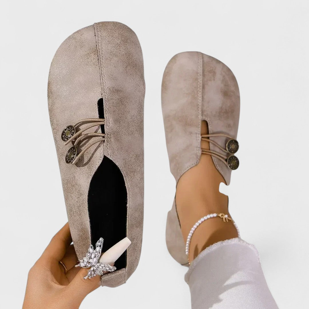 Lydia - Damen Orthopädische Slipper aus weichem Wildleder