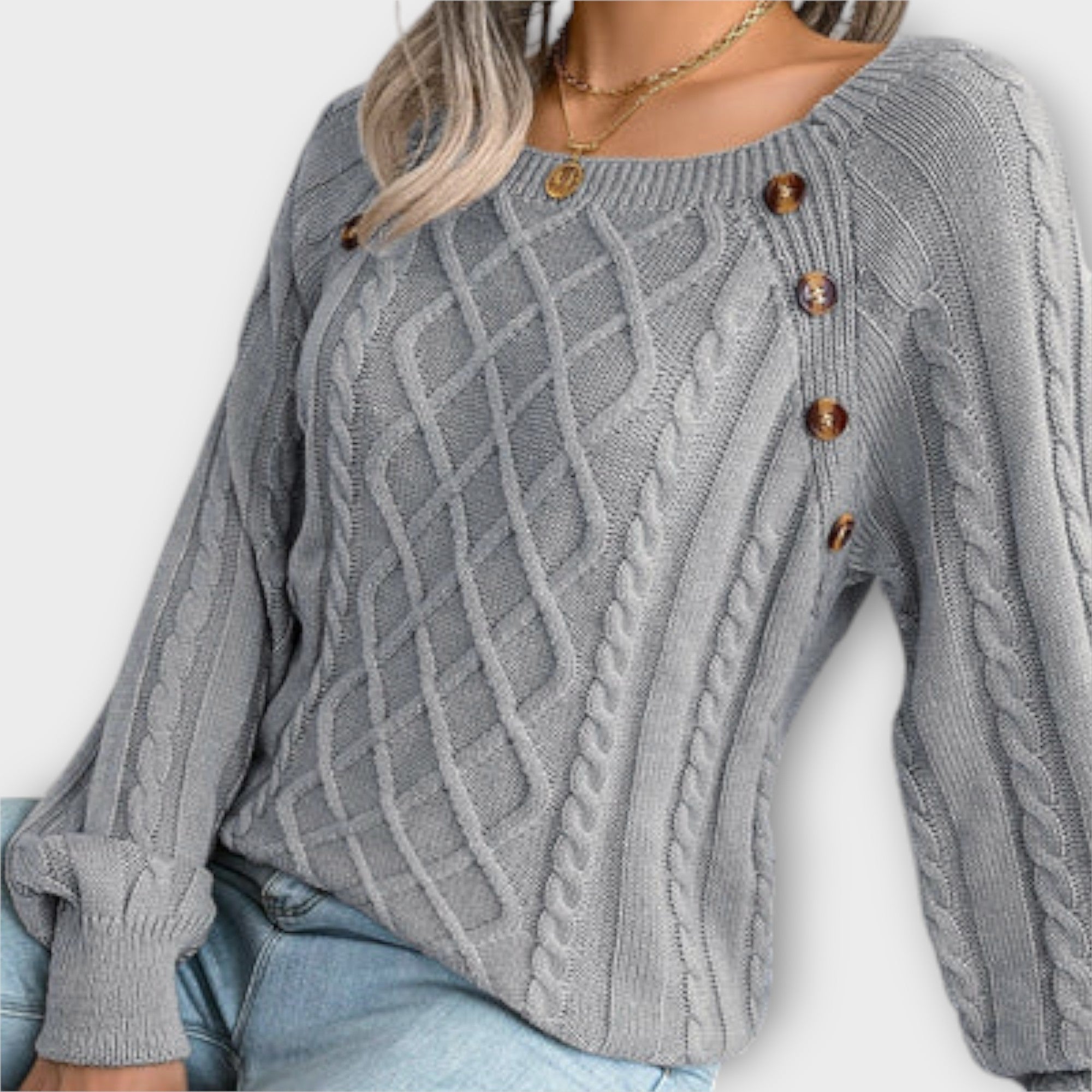 Malia - Knopfstrickpullover