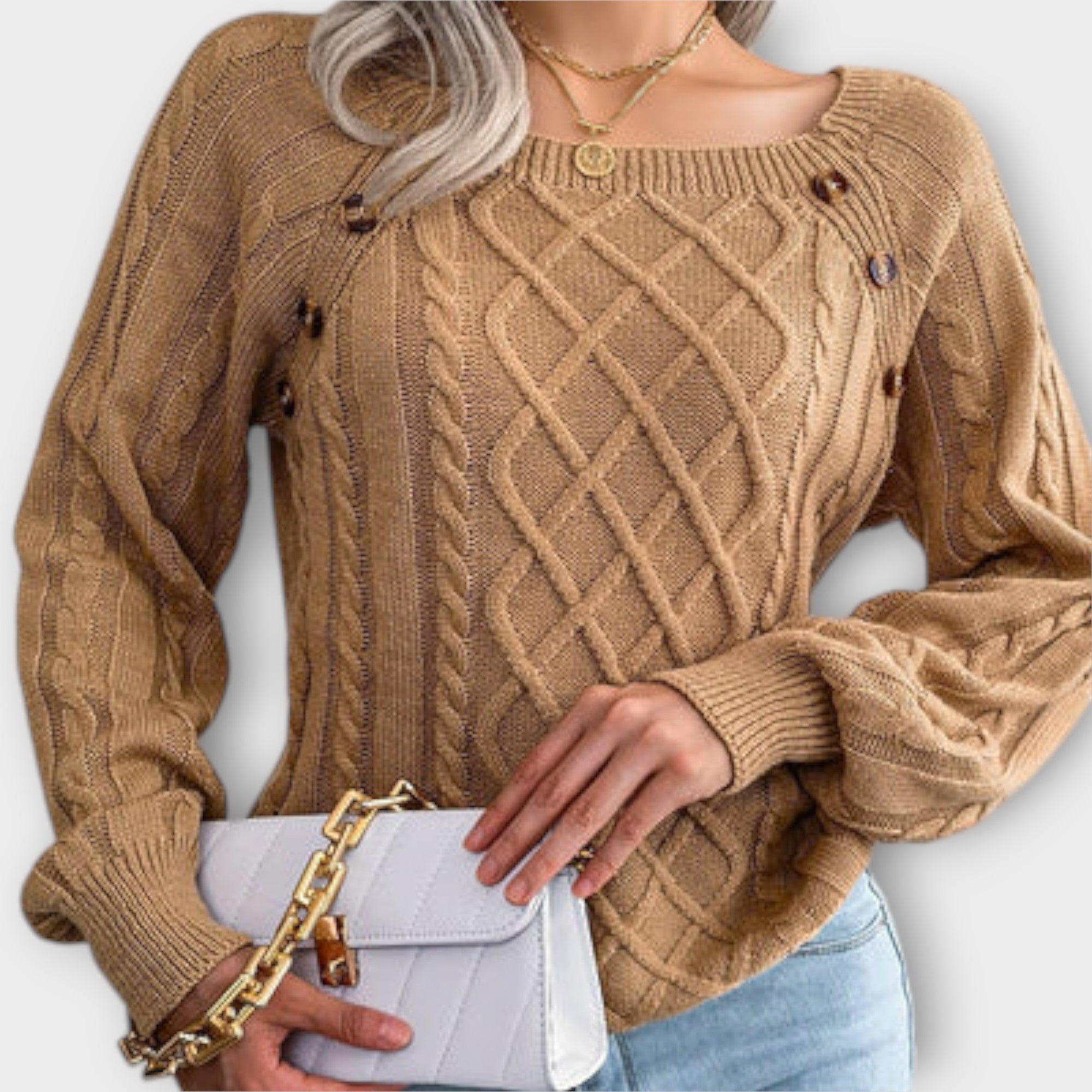 Malia - Knopfstrickpullover