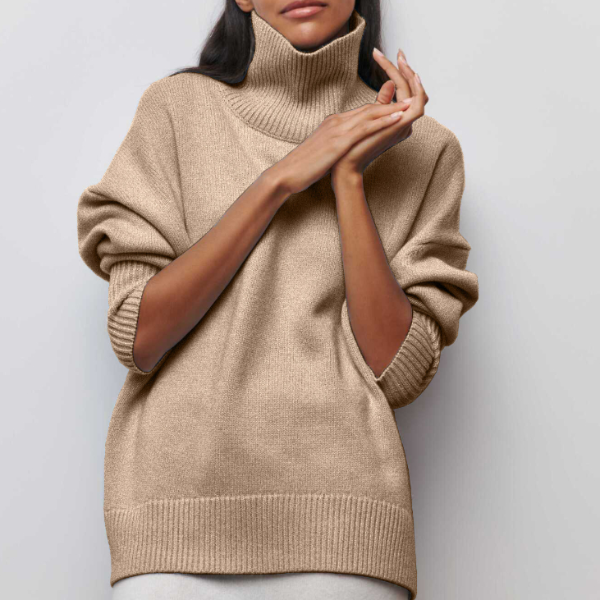 Katrielle - Bequemer Hoher Kragen Pullover