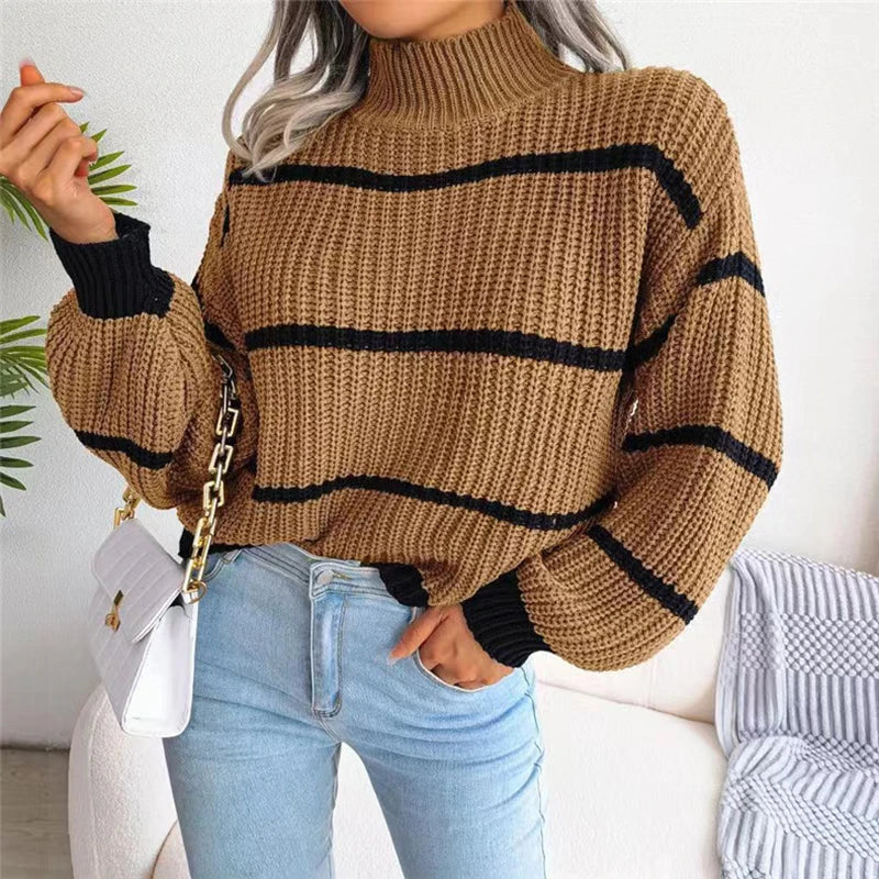 Sarah - Couture Pullover mit hohem Kragen