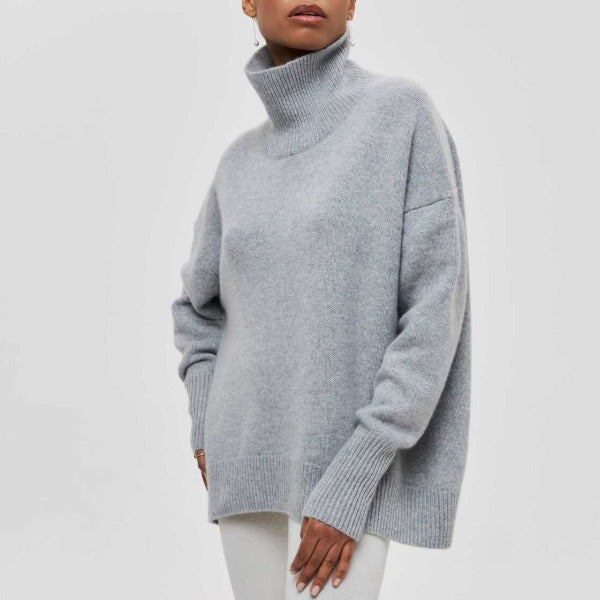 Katrielle - Bequemer Hoher Kragen Pullover