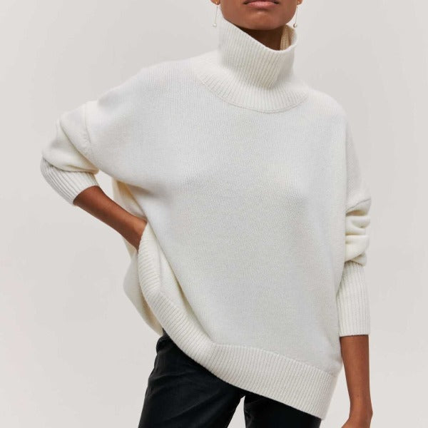 Katrielle - Bequemer Hoher Kragen Pullover