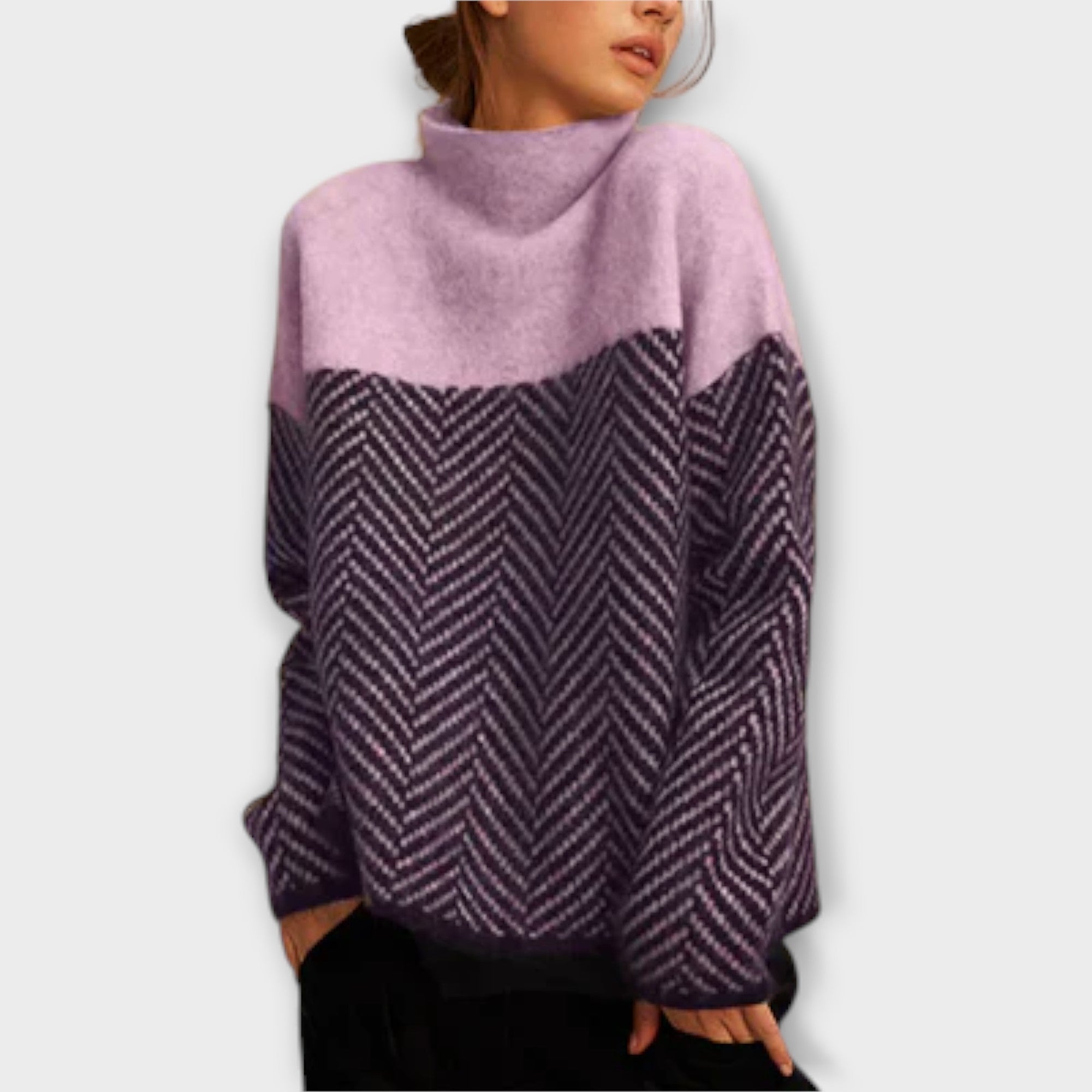 Maeve - Weicher hoher Kragenpullover
