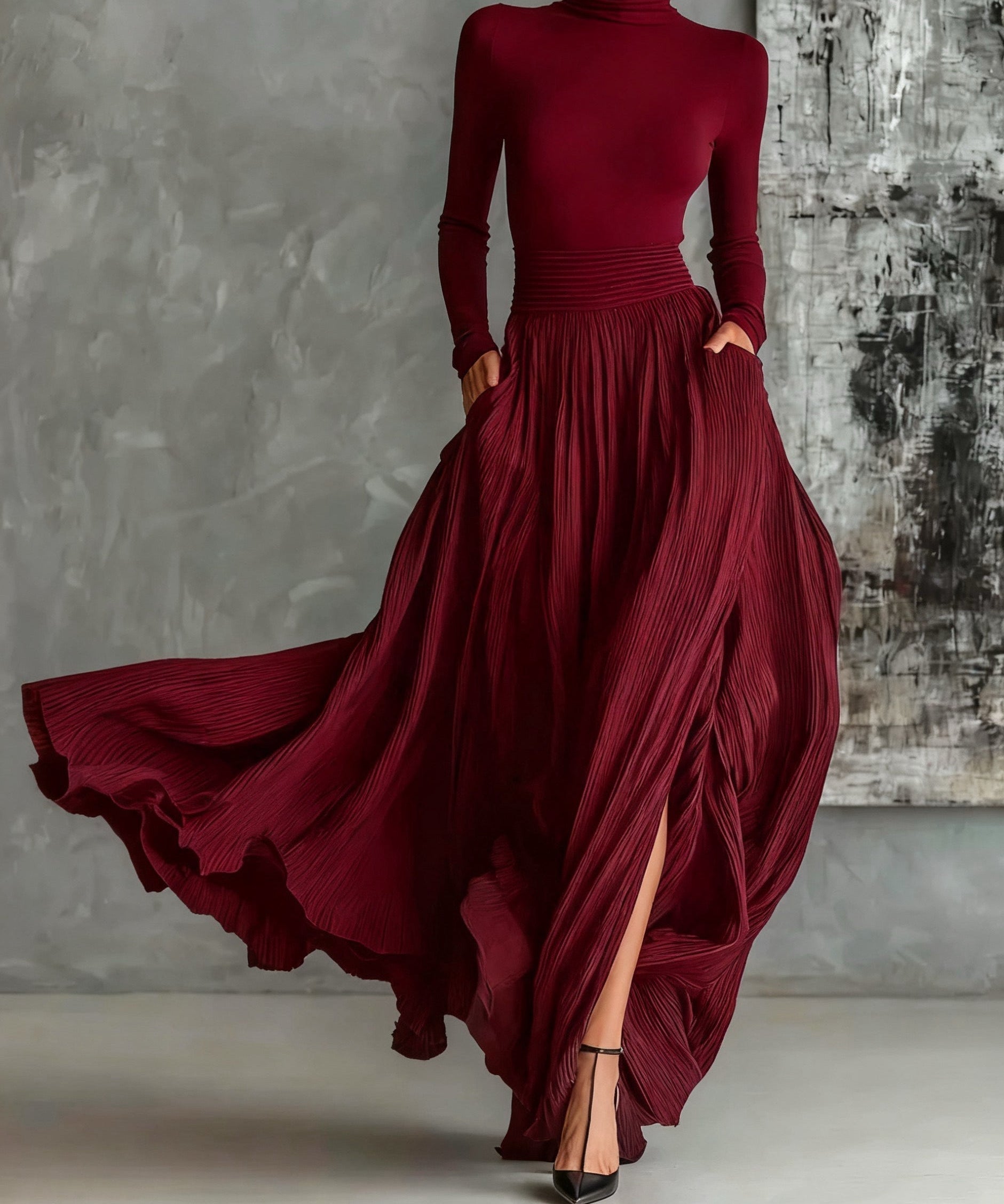 Carmen | Elegantes Set mit plissiertem Rock