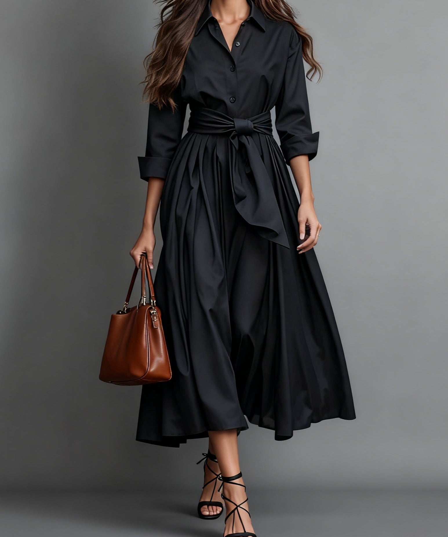 Carmen | Elegantes Maxikleid mit Schleifendetail