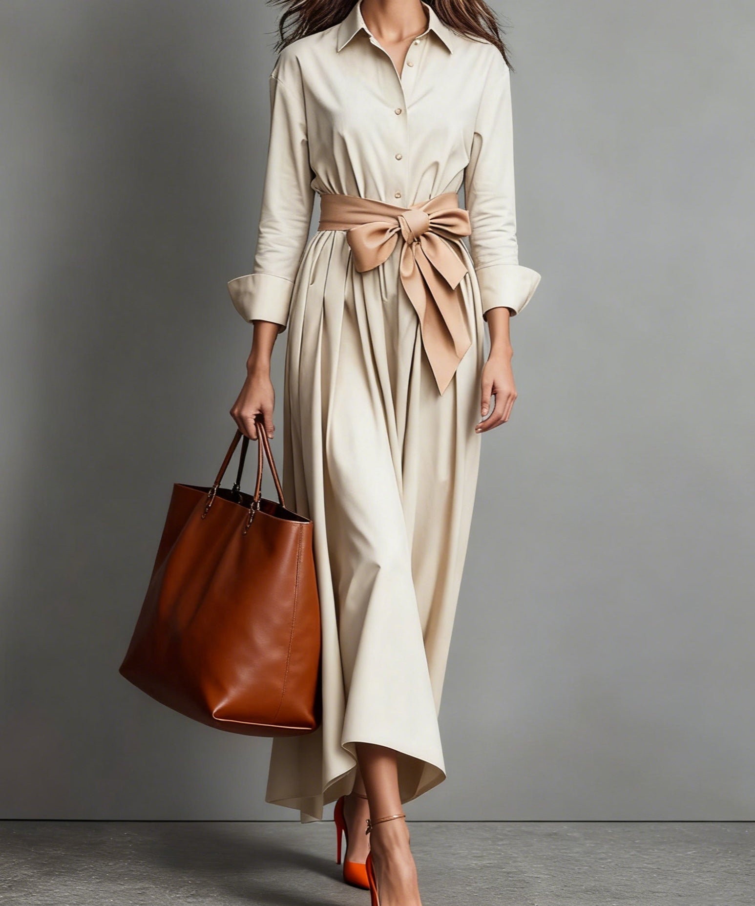Carmen | Elegantes Maxikleid mit Schleifendetail