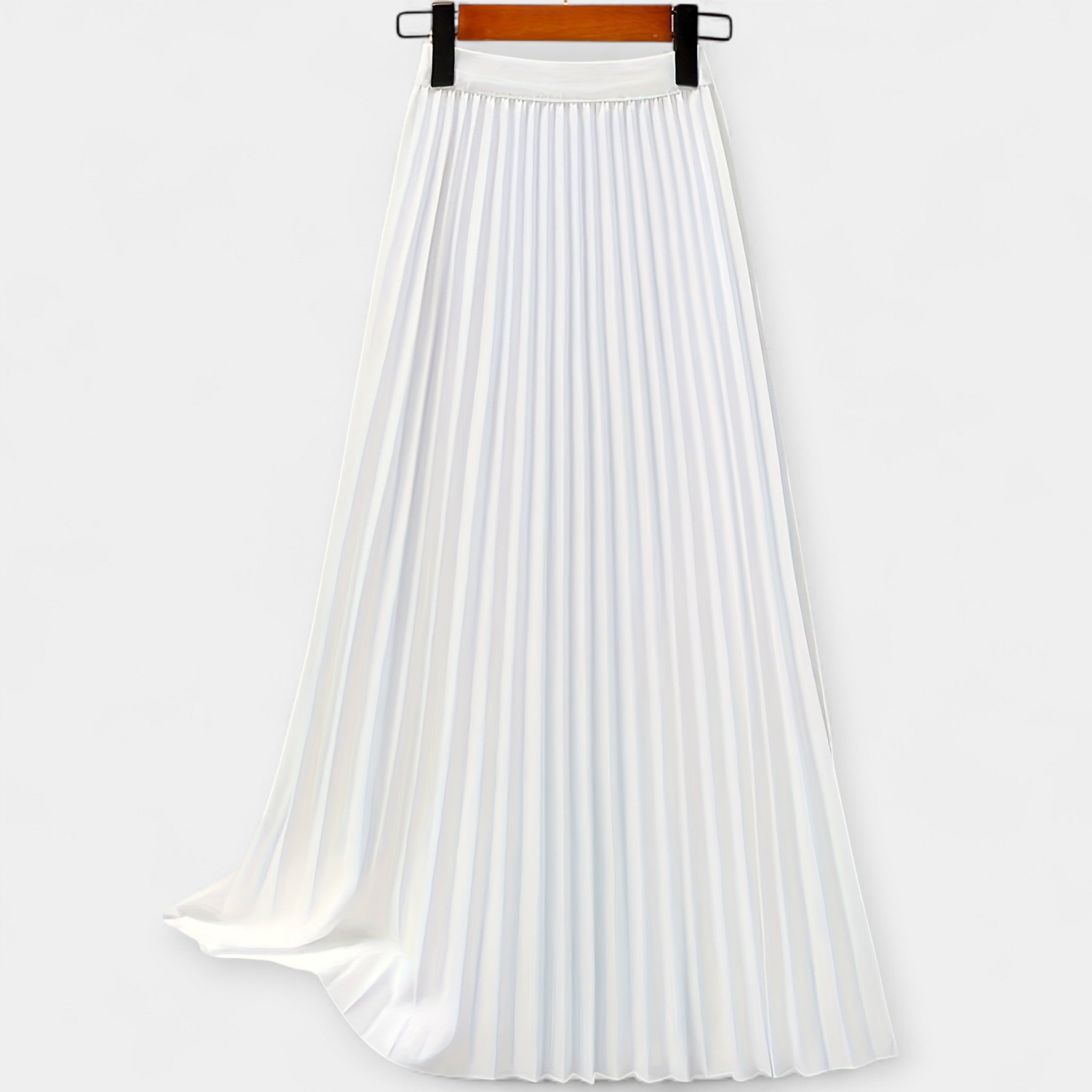 Faltenrock aus Satin Maxi