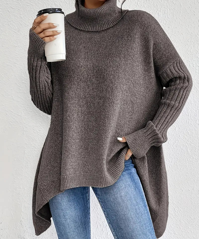 Paola - HOHER KRAGEN MAXI-PULLOVER