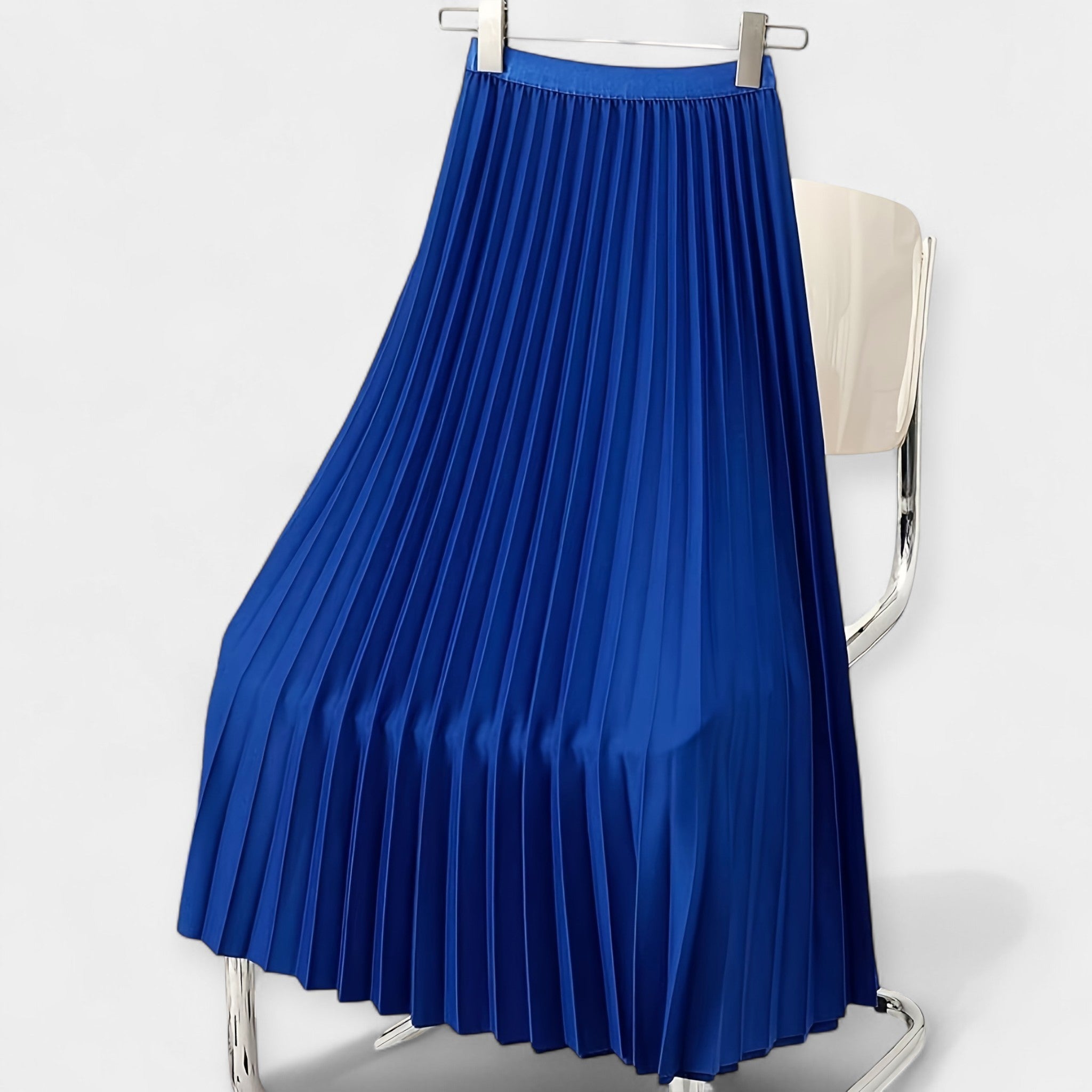 Faltenrock aus Satin Maxi