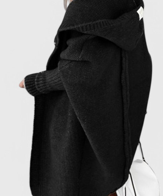 Oversized Kapuzenstrickcardigan