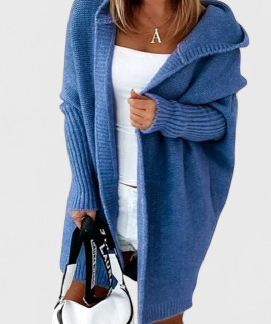 Übergroßer Kapuzenstrickcardigan