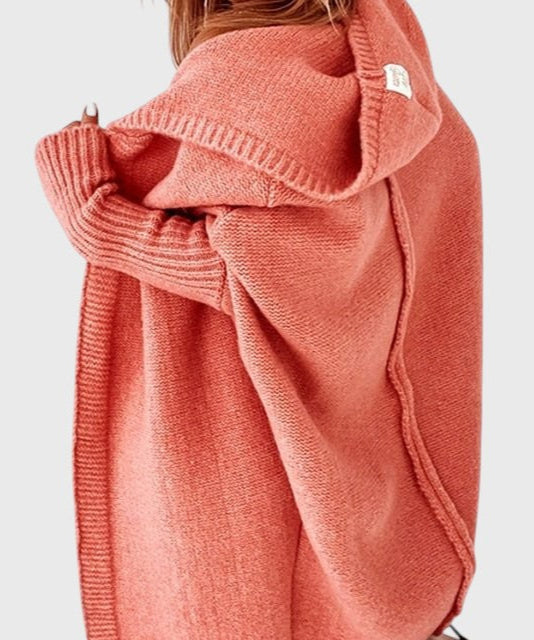 Oversized Kapuzenstrickcardigan