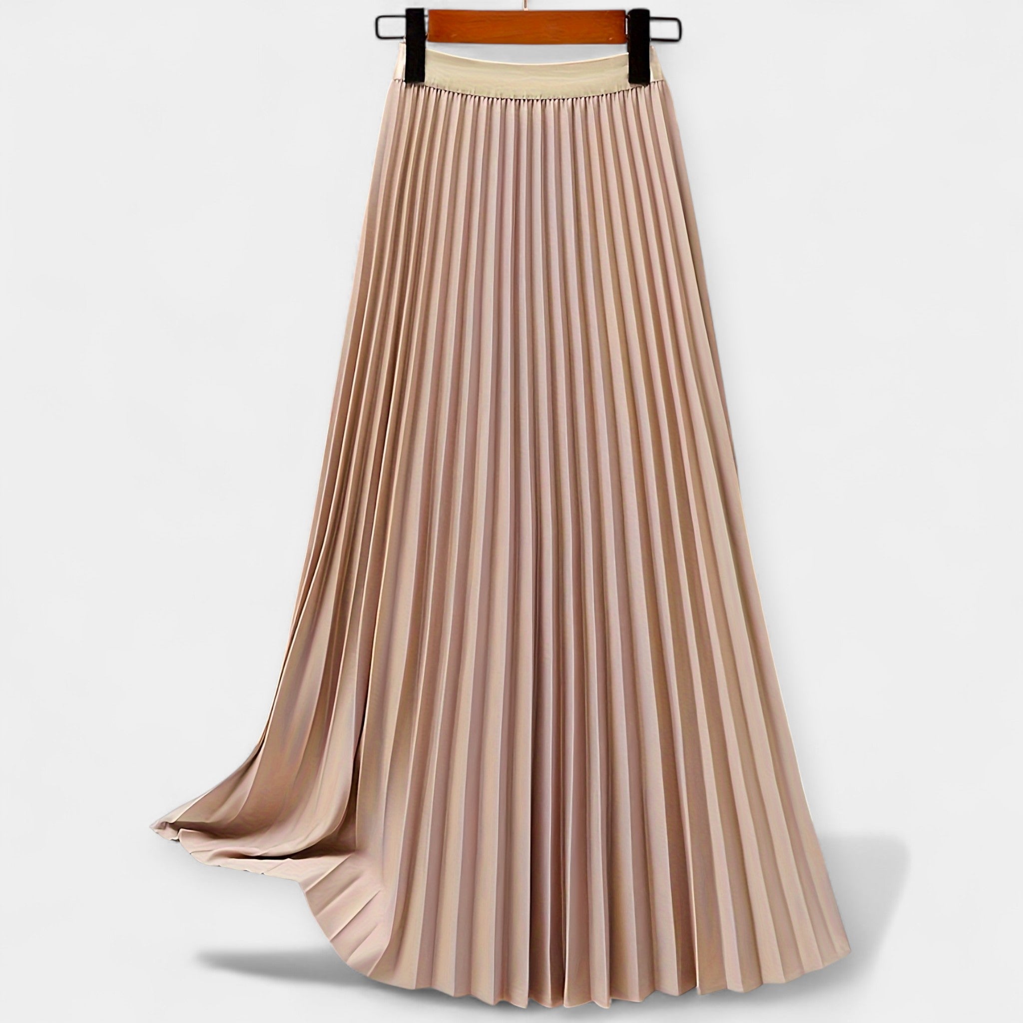 Faltenrock aus Satin Maxi