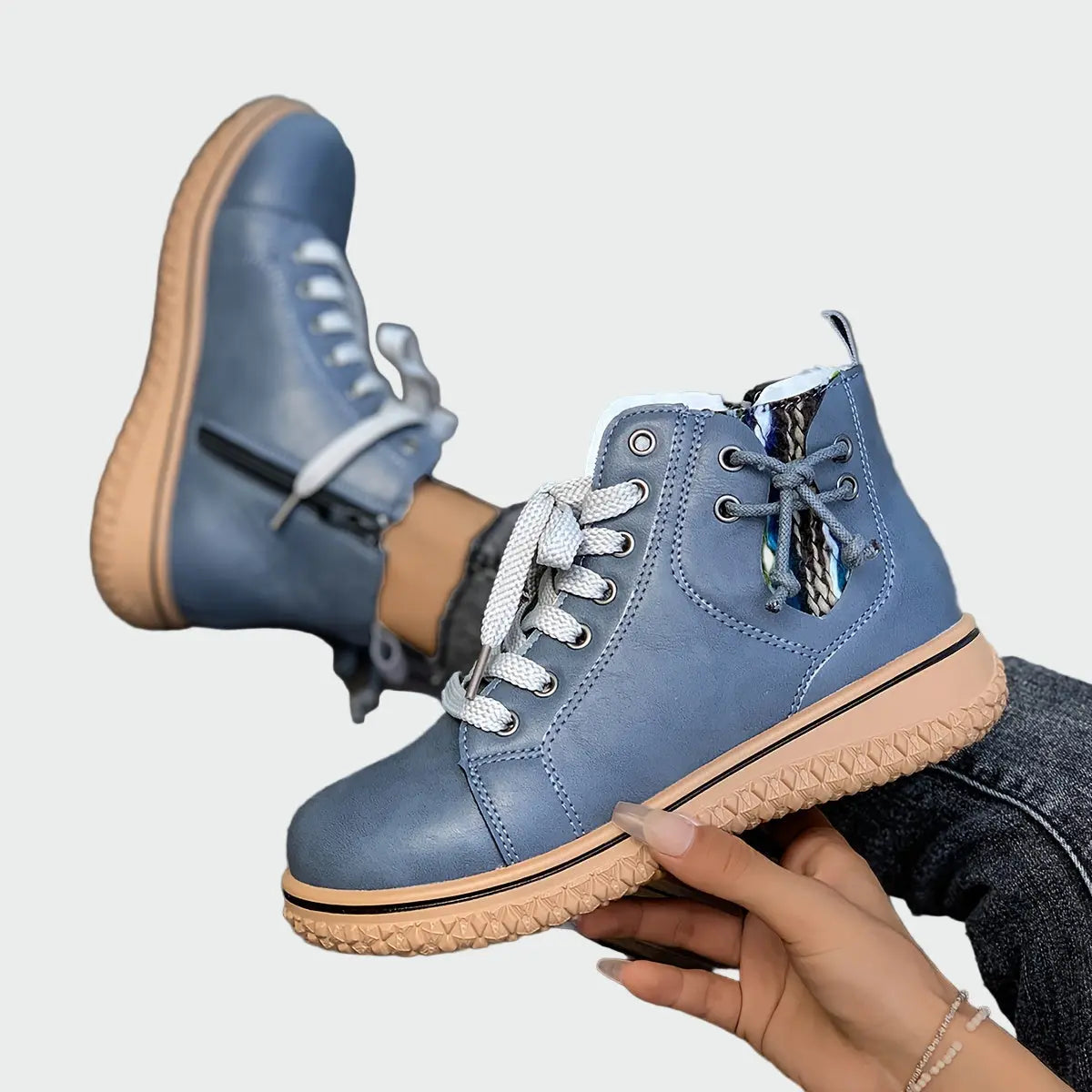 Orthopädische Leder-Stiefeletten