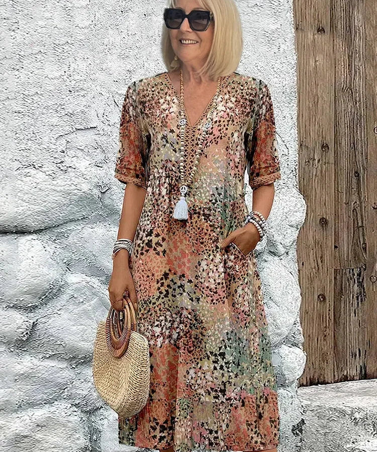 Lina | Leichtes Kleid mit V-Ausschnitt