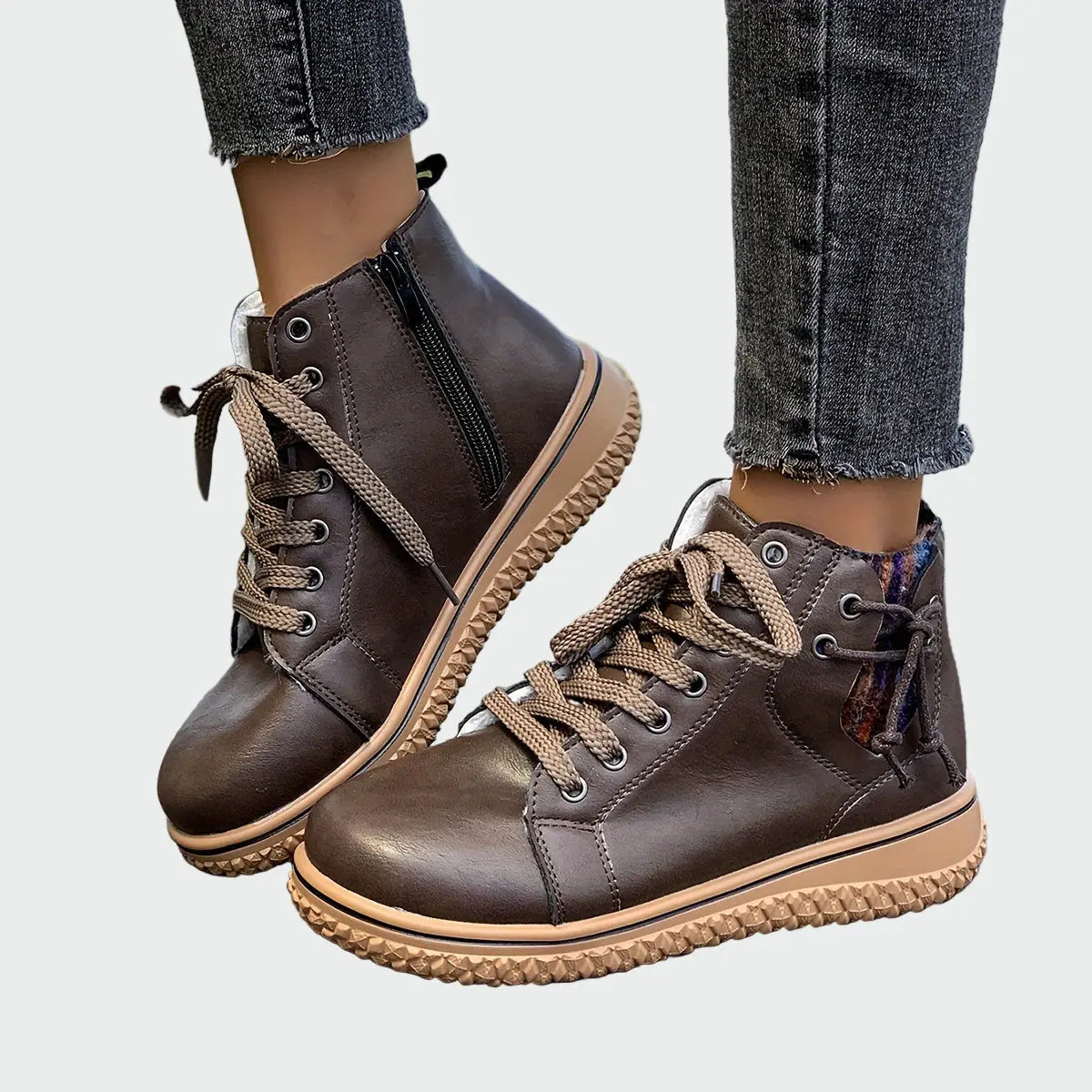 Orthopädische Leder-Stiefeletten