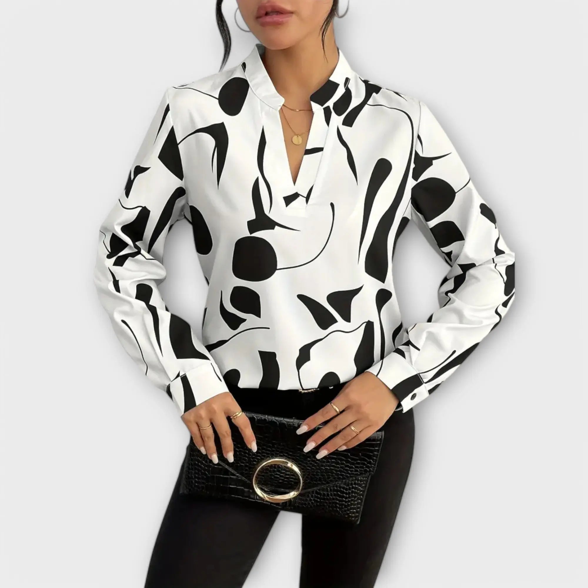 Beatriz | Elegante Bluse mit langen Ärmeln und V-Ausschnitt