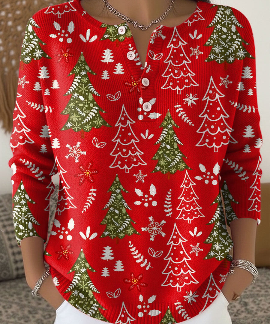 Sofía | Weihnachts-Pullover mit Knöpfen