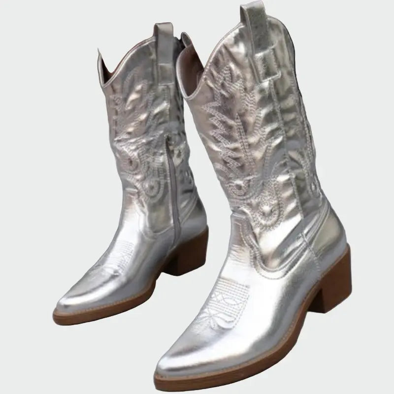 Metallic Cowboy-Stiefel