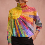 Hochkragenpullover mit lebhaftem Muster – 4