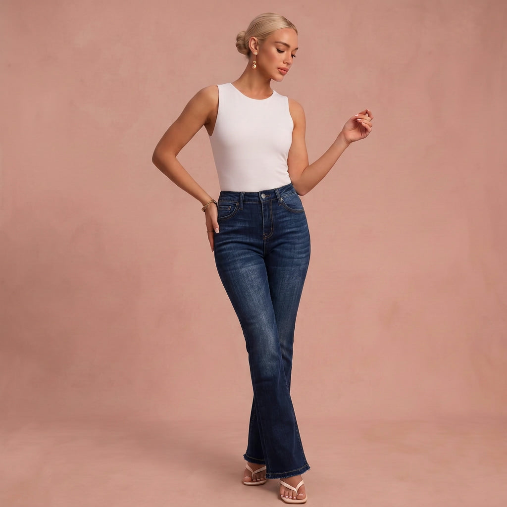 Stefanie | Bequeme Hose – Dunkelblau – 1