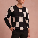 Antonia - Damen Chic Pullover – Schwarz – 4