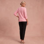 Kerstin – Damen Zip-Pullover mit Zopfmuster – 2