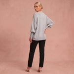 Essenz | Raffinierter Wollmischpullover – Grau – 2