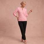 Kerstin – Damen Zip-Pullover mit Zopfmuster – 1
