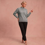 Christa – Gemütlicher Strickpullover – Grau – 1