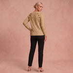 Lotta - Klassischer und Bequemer Pullover – Khaki – 2