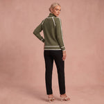 Avalon - Olivgrüner Baumwollpullover – 2