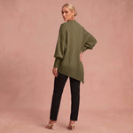 Essenz | Raffinierter Wollmischpullover – Olivgrün – 2