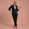 Moderner Linien Blazer – Schwarz – 1