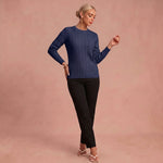 Bernila – Kabelstrickpullover – Marineblau – 1
