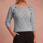 Lotta - Klassischer und Bequemer Pullover – Grau – 4