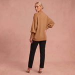 Essenz | Raffinierter Wollmischpullover – Braun – 2