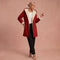 Astrid - Bequeme Jacke mit Fell – Rot – 1