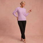 Bernila – Kabelstrickpullover – Lila – 1
