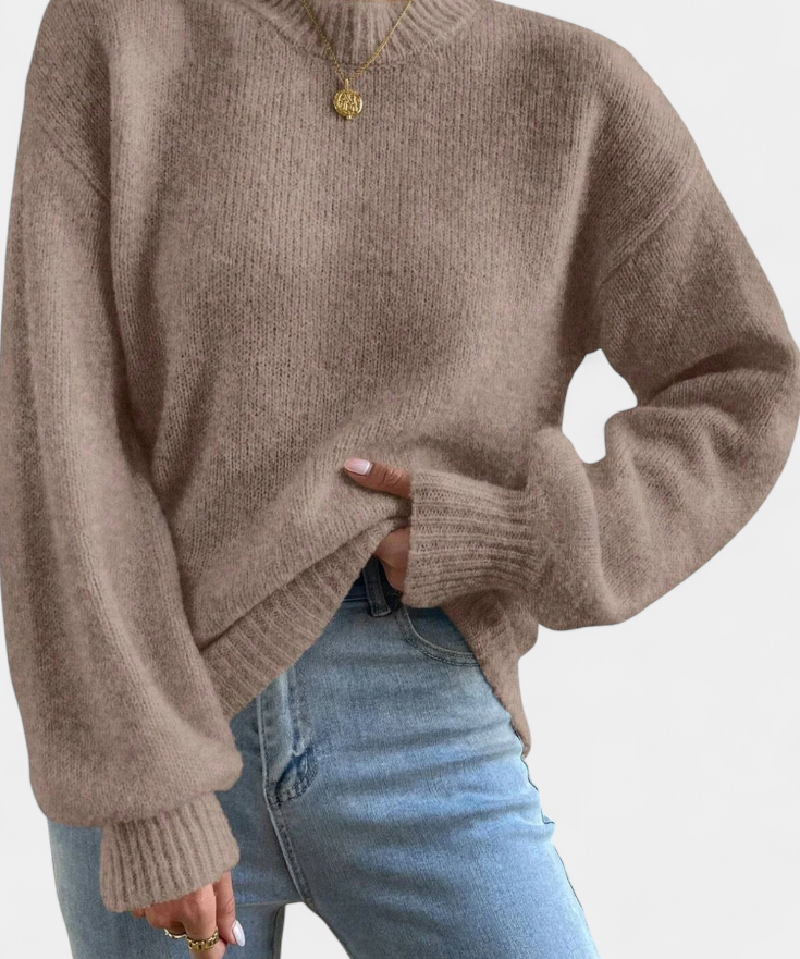Mae | Gestrickter Pullover mit Ballonärmeln