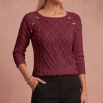 Lotta - Klassischer und Bequemer Pullover – Rot – 4