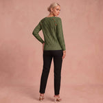 Lotta - Klassischer und Bequemer Pullover – Grün – 2