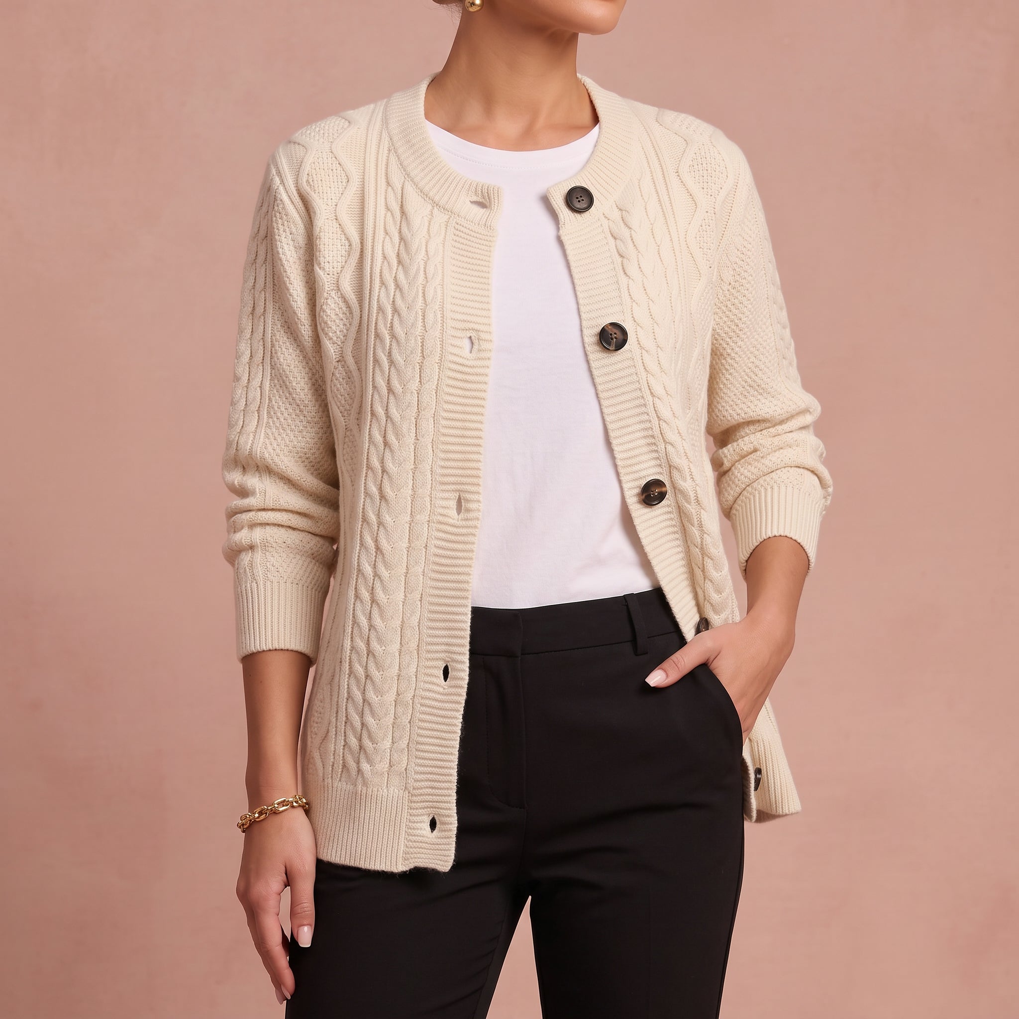 Senta | Gestrickte Strickjacke – 4