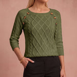 Lotta - Klassischer und Bequemer Pullover – Grün – 4