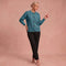 Senta | Gestrickte Strickjacke – Blau – 1