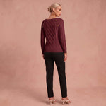 Lotta - Klassischer und Bequemer Pullover – Rot – 3